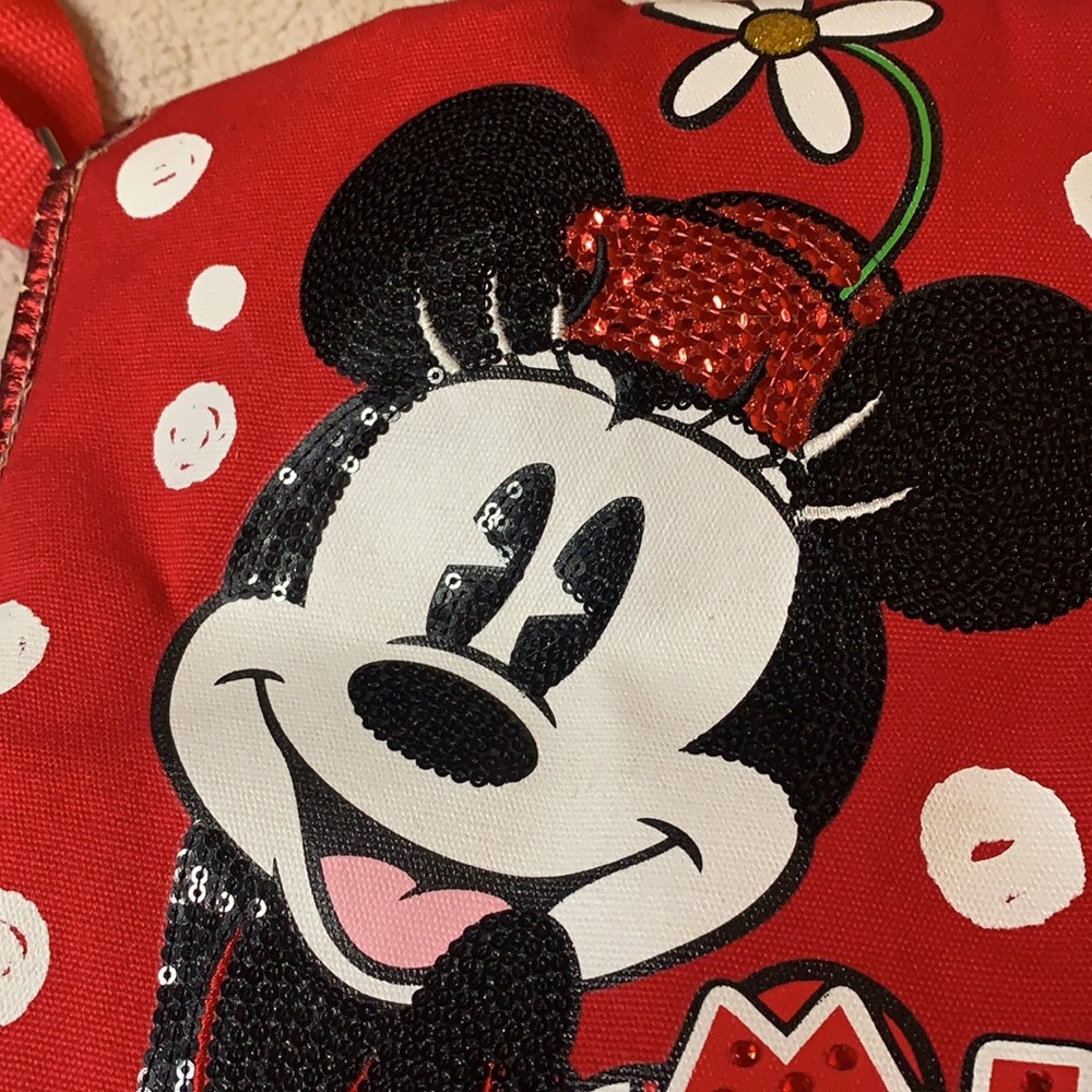 Disney Minnie Mouse Red Messenger Bag w/ Adjustable Strap - Picture 4 of 15